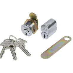 Låsecylindere ^ Abus GDS OVAL + POSTKS. CYLINDER OVAL OG POSTKASSE NIKKEL 1 SÆT