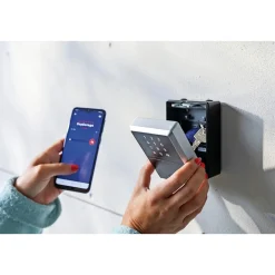 Nøglebokse ^ Abus KEYGARAGE 787 SMART BLUETOOTH VÆGMONTERING NØGLEBOKS 82.50 X 120 MM