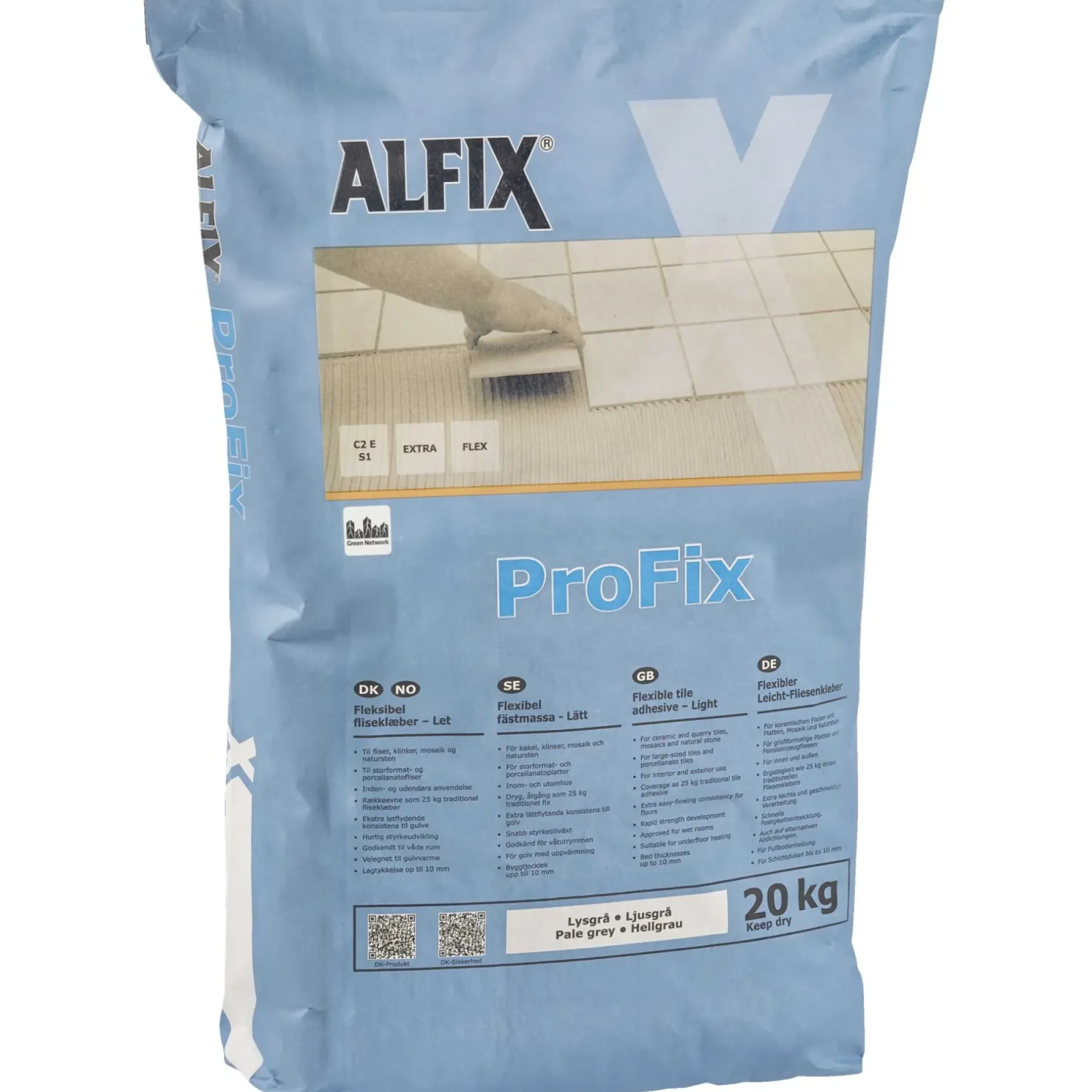 PROFIX FLISEKLÆB 20 KG LYSEGRÅ>Alfix Sale