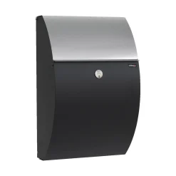 Postkasser & Standere ^ Allux 7000 POSTKASSE SORT/GALVANISERET
