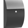 Postkasser & Standere ^ Allux 7000 POSTKASSE SORT/RUSTFRIT STÅL