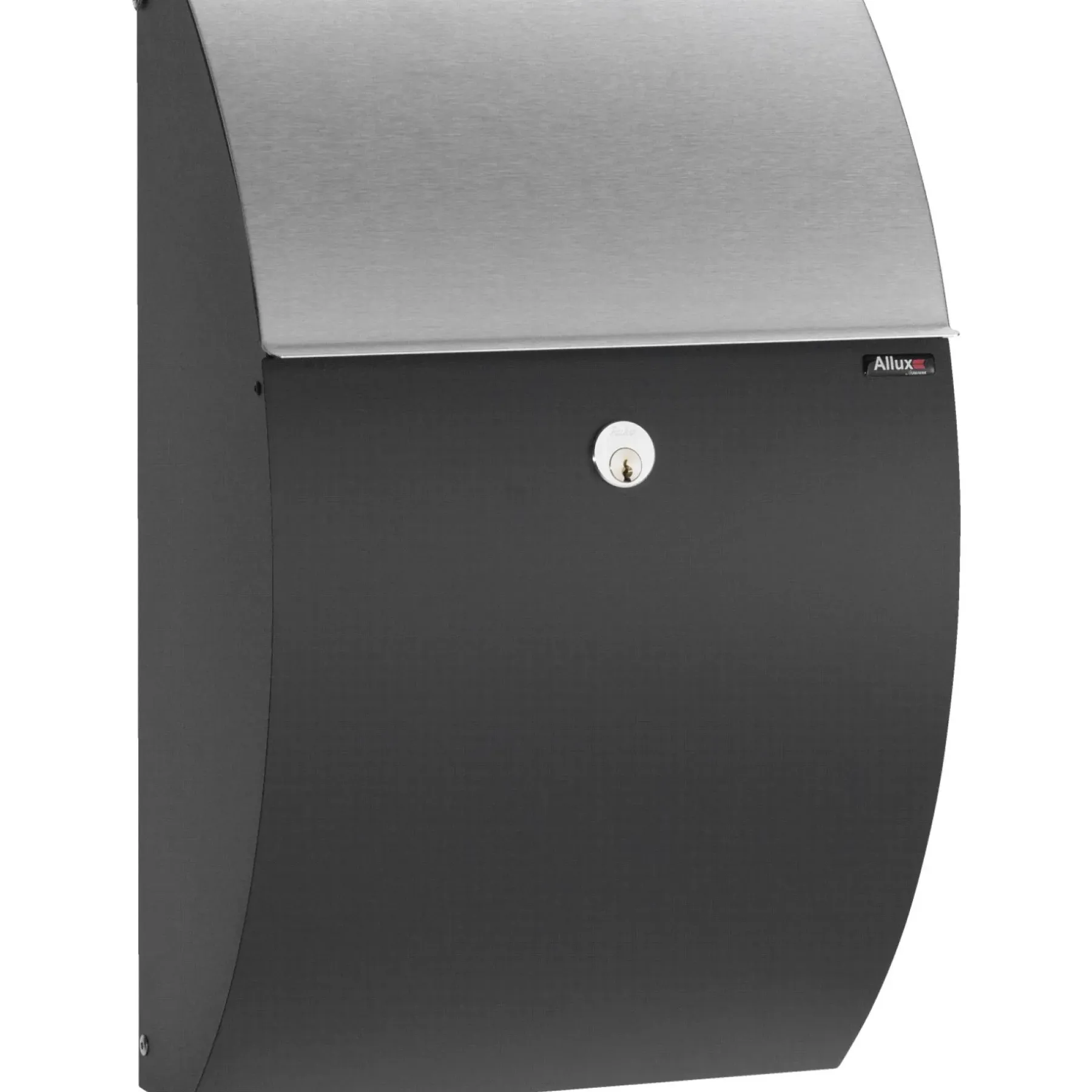 Postkasser & Standere ^ Allux 7000 POSTKASSE SORT/RUSTFRIT STÅL