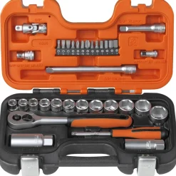 TOPNØGLESÆT 1/4"-3/8" 34 DELE>Bahco Discount