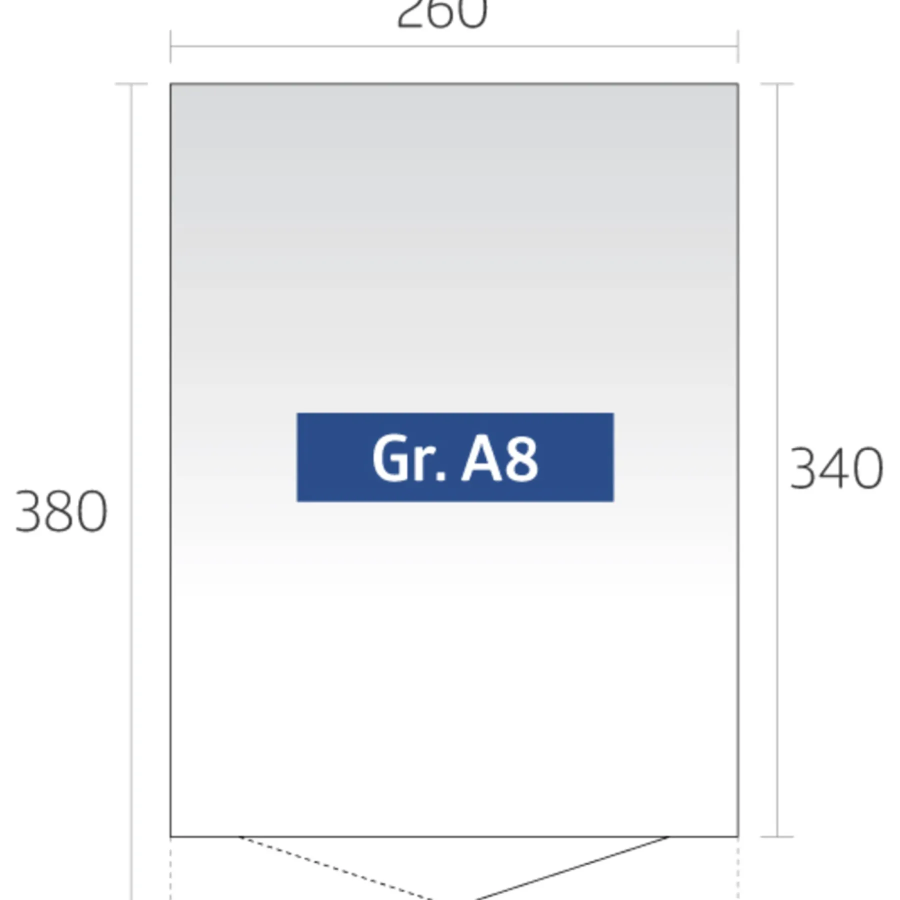 AVANTGARDE A8 REDSKABSRUM MØRKEGRÅ METALLIC 9,88 M2>Biohort Outlet