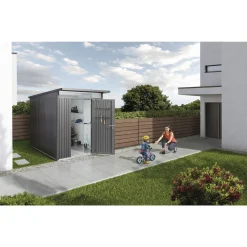 Stålskure ^ Biohort AVANTGARDE A3 REDSKABSRUM SØLV METALLIC 5,4 M²