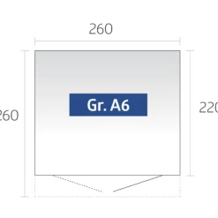 AVANTGARDE A6 REDSKABSRUM SØLV METALLIC 6,76 M2>Biohort Best
