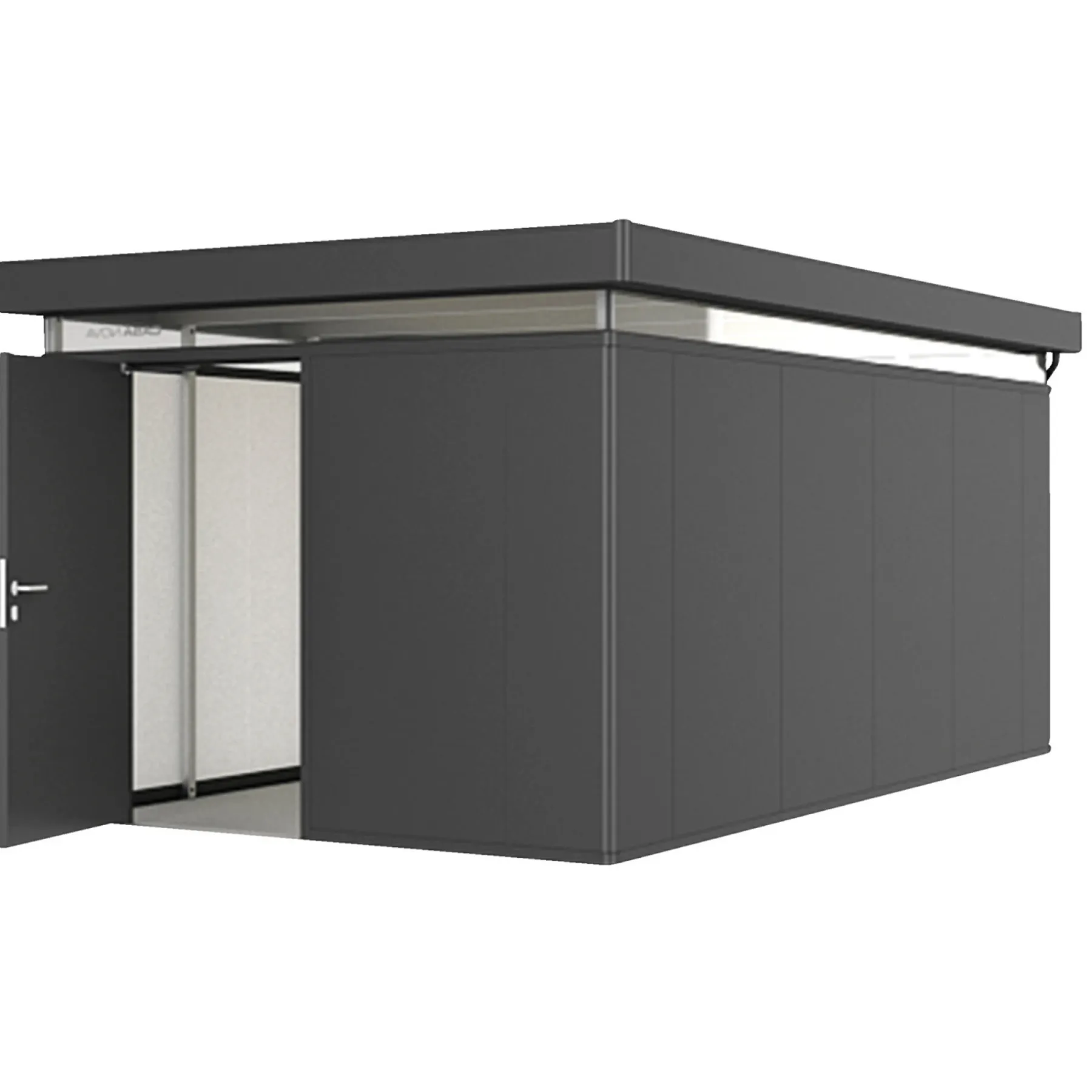 Stålskure ^ Biohort CASANOVA CASANOVA REDSKABSRUM MØRKEGRÅ METALLIC 17,49 M2