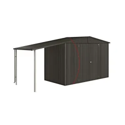 Stålskure ^ Biohort EUROPA STR. 4A REDSKABSRUM MØRKEGRÅ METALLIC 4,93 M2