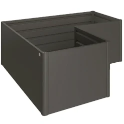 L HØJBED MØRKEGRÅ METALLIC 77 X 201 X 201 CM>Biohort Discount
