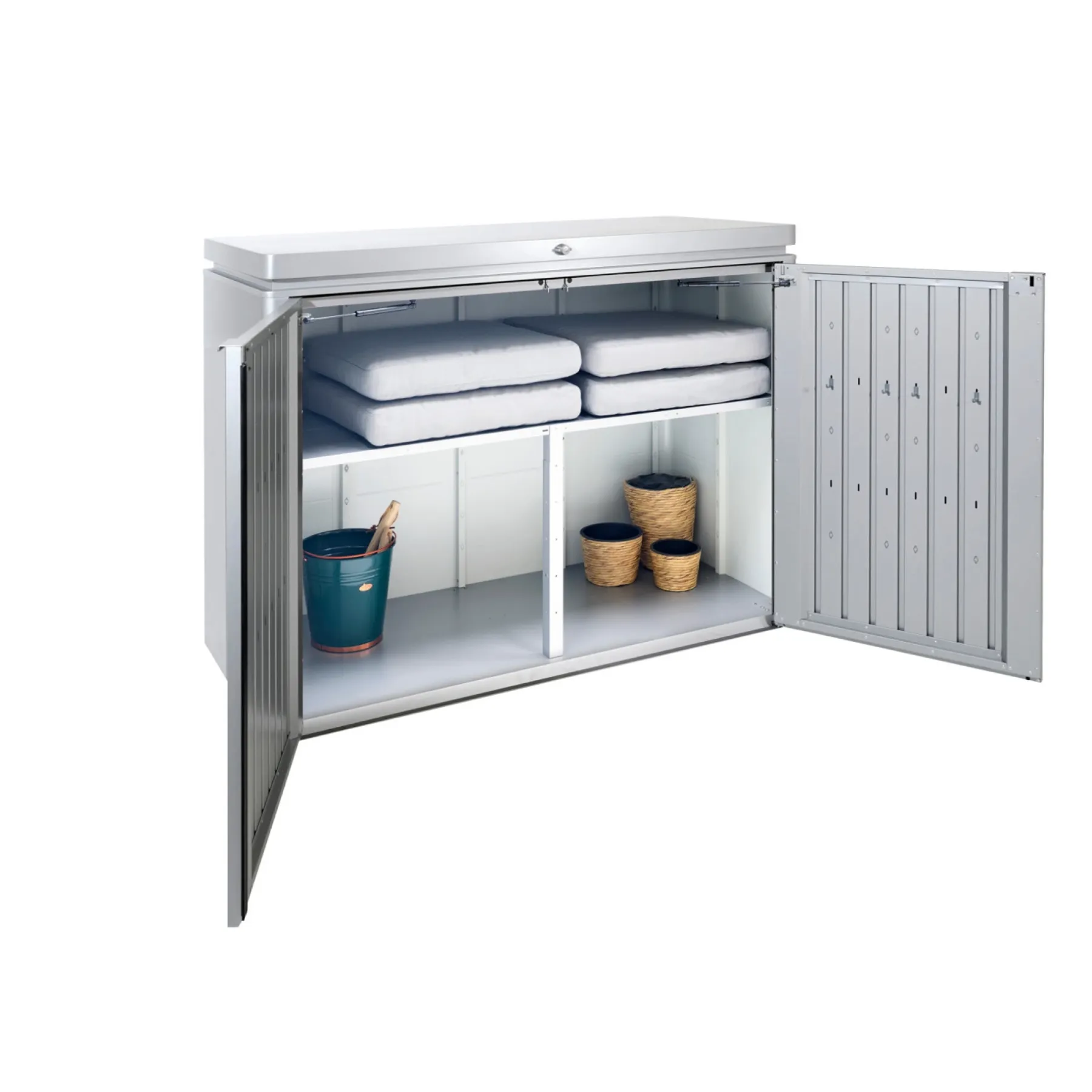 TILBEHØR TIL HIGHBOARD STR. 160 HYLDE ALUMINIUMSGRÅ>Biohort Discount