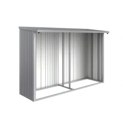 Brændely ^ Biohort WOODSTOCK 300 BAGVÆG SØLV METAL 0,41 M2