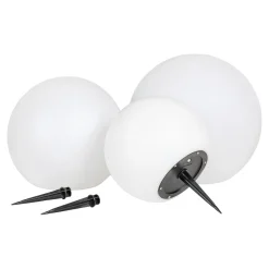 Solcellelamper ^ Boligindretning SÆT AF 3 SOLCELLE LAMPE HVID/SORT 0 0