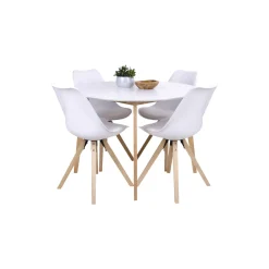 Bolig Møbler ^ Boliginteriør BOLIGINTERIØR SPISEBORD HVID/NATUR 105 X 105 CM