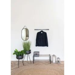 BOLIGINTERIØR DINA SKOREOL SORT/KROM 34 X 32 X 78 CM>Boliginteriør Hot