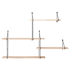 BOLIGINTERIØR HYLDESYSTEM SORT/NATUR 62 X 17.50 X 99 CM>Boliginteriør Hot