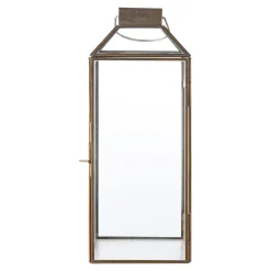 BOLIGINTERIØR LANTERNE H 35 CM ANTIK MESSING LOOK>Boliginteriør Online