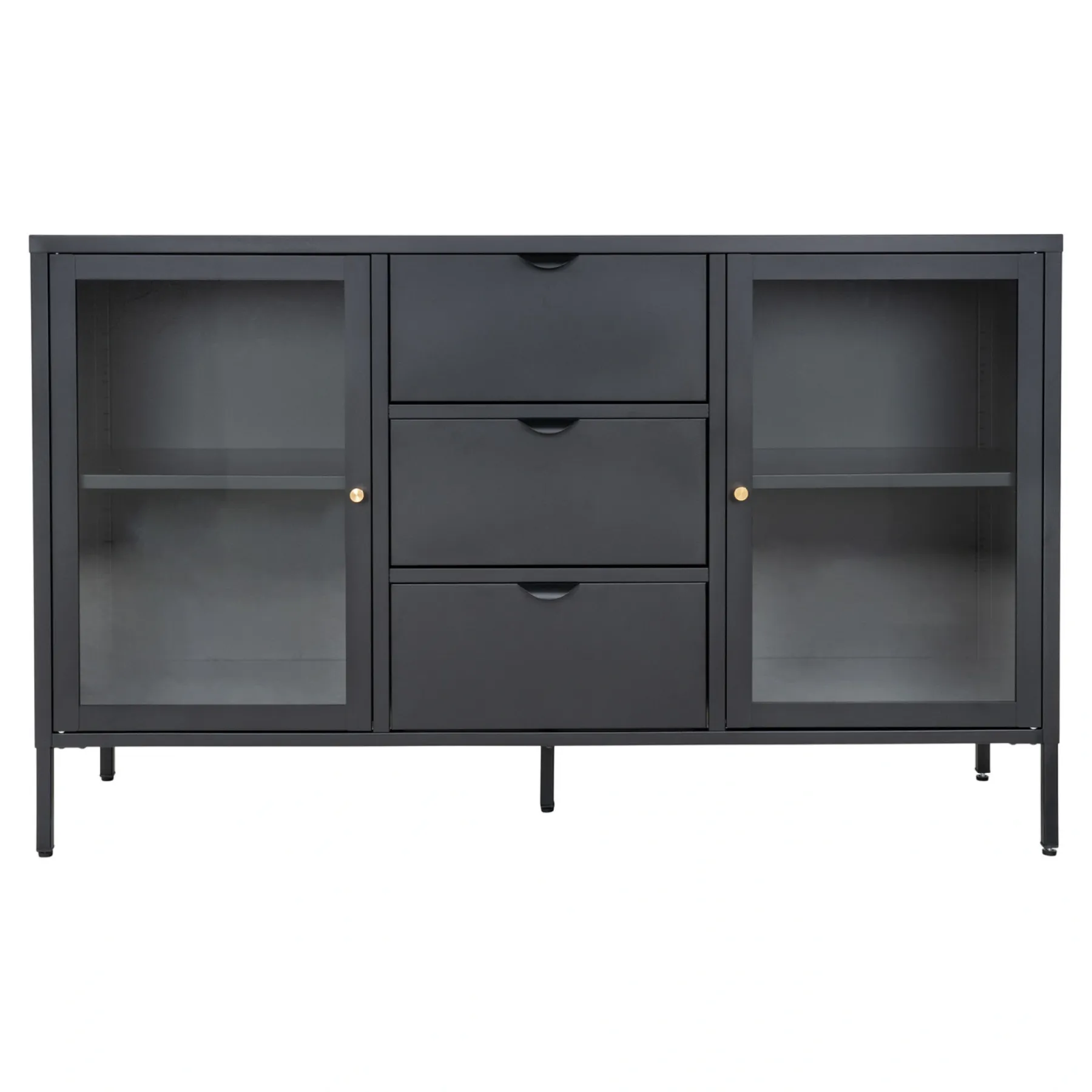 BOLIGINTERIØR NELA SKÆNK SORT 85 X 140 X 40 CM>Boliginteriør Discount