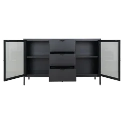 BOLIGINTERIØR NELA SKÆNK SORT 85 X 140 X 40 CM>Boliginteriør Discount
