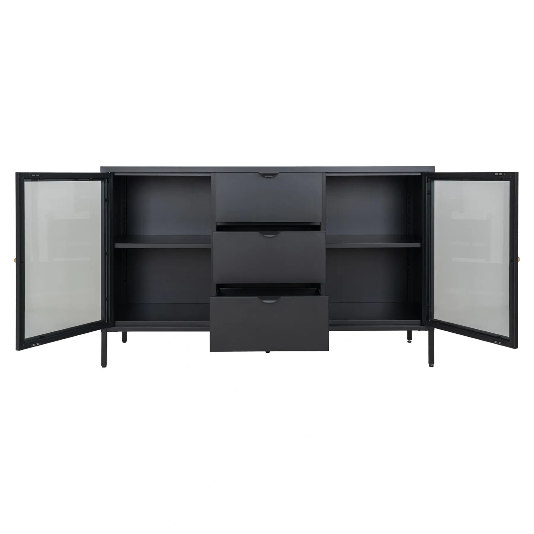 BOLIGINTERIØR NELA SKÆNK SORT 85 X 140 X 40 CM>Boliginteriør Discount