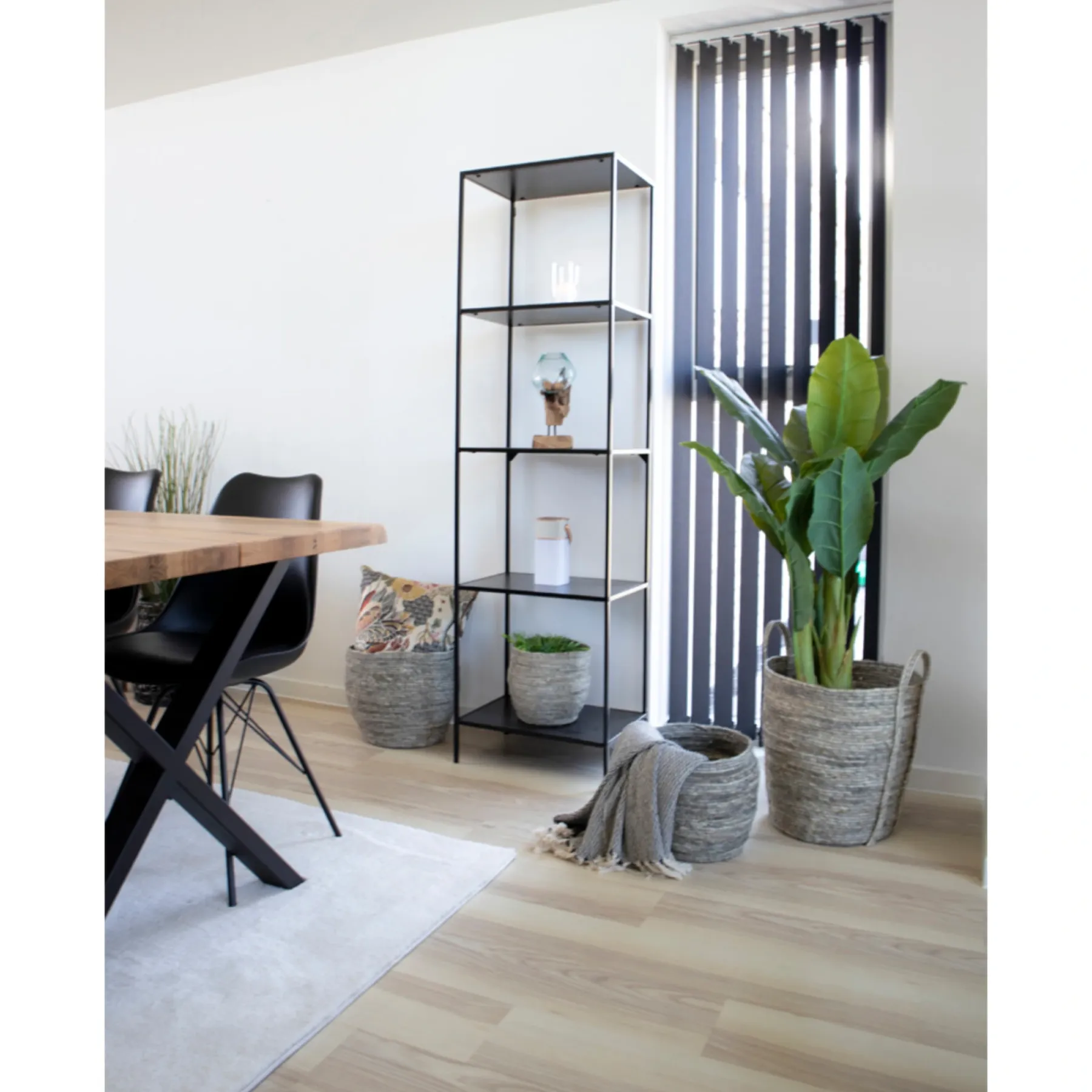 BOLIGINTERIØR OLIVIA REOL SORT 170 X 51 X 36 CM>Boliginteriør Hot