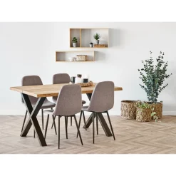 BOLIGINTERIØR SÆT SPISEBORD INKL. 4 STOLE EG 95 X 140 CM>Boliginteriør Clearance