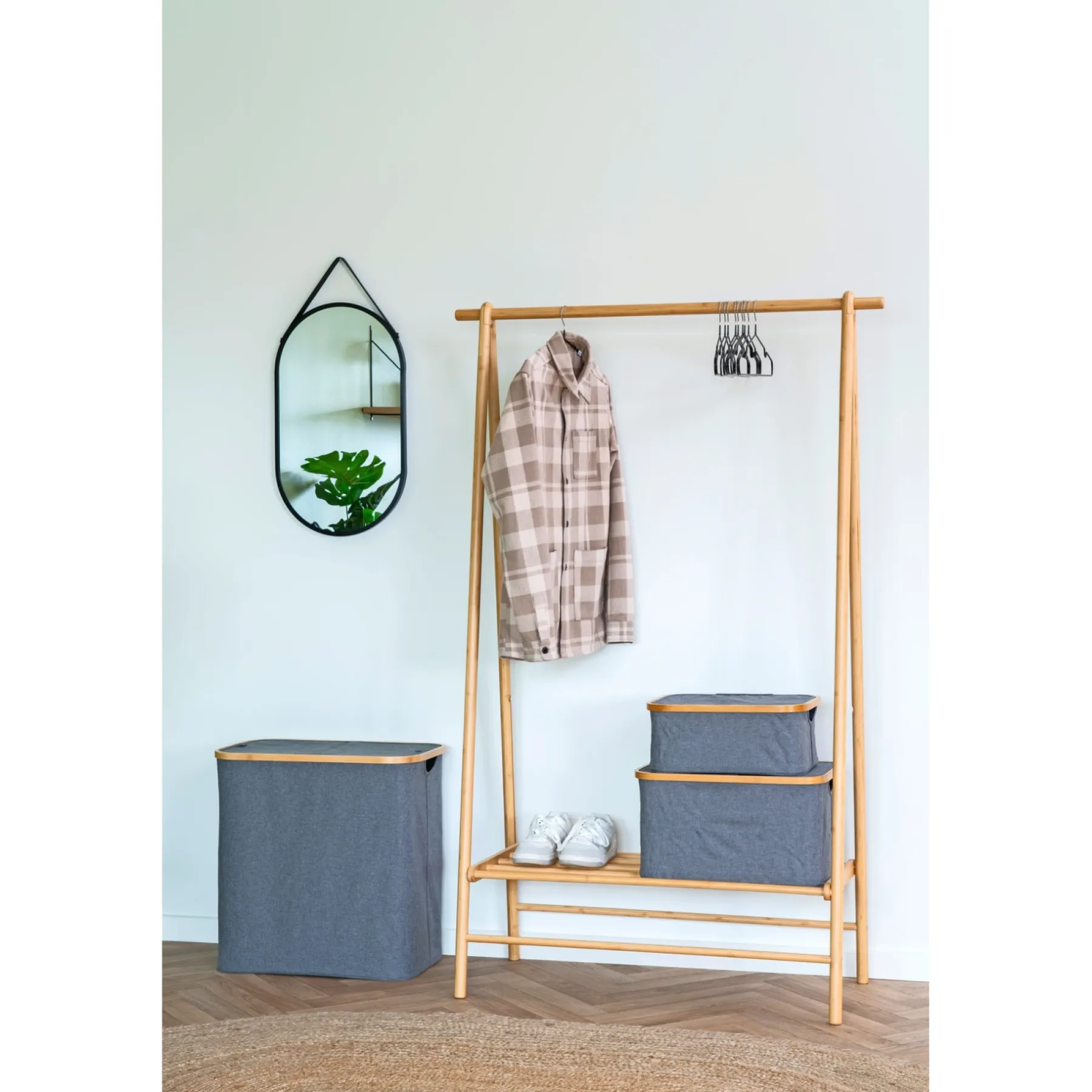 BOLIGINTERIØR VASKETØJSKURV MØRKEGRÅ 54X33X54 CM>Boliginteriør Hot