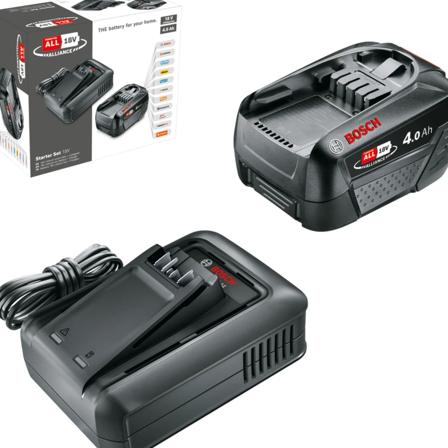 Batterier & Ladere ^ Bosch 1600A031T6 BATTERI OG LADER 18V 4 AH