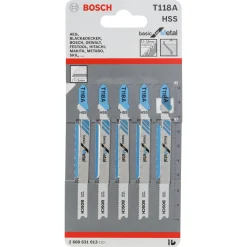 Tilbehør Elværktøj ^ Bosch T118A STIKSAVSKLINGE 5 STK