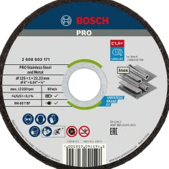 LIGE INOX, 1,0MM SKÆRESKIVE 125MM 10 STK>Bosch