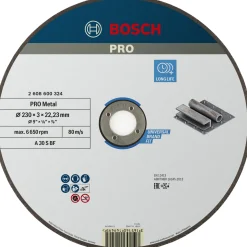 Tilbehør Elværktøj ^ Bosch LIGE, 3MM SKÆRESKIVE 230MM 1 STK