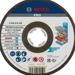 Tilbehør Elværktøj ^ Bosch MULTICONSTRUCTION XL SKÆRESKIVE 115MM 1 STK
