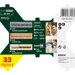 Tilbehør Elværktøj ^ Bosch PROMOLINE 2607019325 BOR-/BITSSÆT 33 DELE