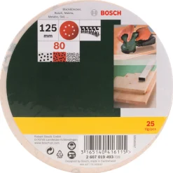 PROMOLINE EXC SLIBERONDEL Ø125 MM K80 25 STK>Bosch Clearance