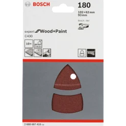 Tilbehør Elværktøj ^ Bosch REDWOOD SLIBEARK 180 10 STK