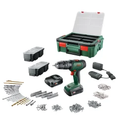 Bore- & Skruemaskiner ^ Bosch UNIVERSAL IMPACT 18V SLAGBOREMASKINE AKKU MED BATTERI OG LADER