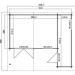 Bjælkehytter ^ BYGNORDIC FENJA HYTTE 21,3 M2