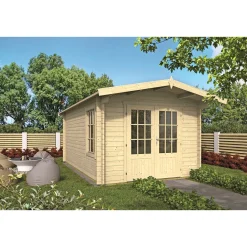 Bjælkehytter ^ BYGNORDIC HILDUR STANDARD HYTTE 13,4 M2