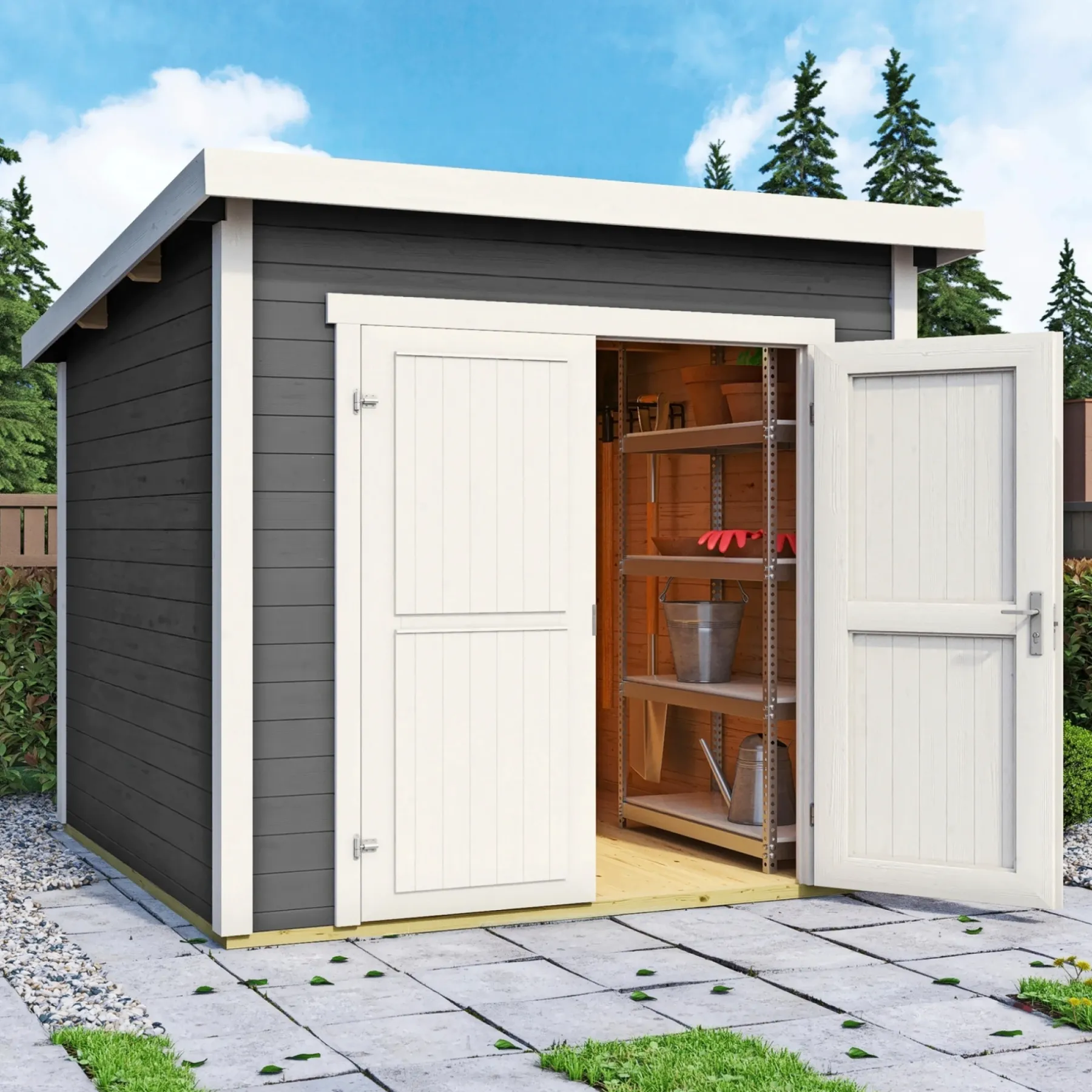 Redskabsskure ^ BYGNORDIC SIBBA REDSKABSRUM 4,67 M2