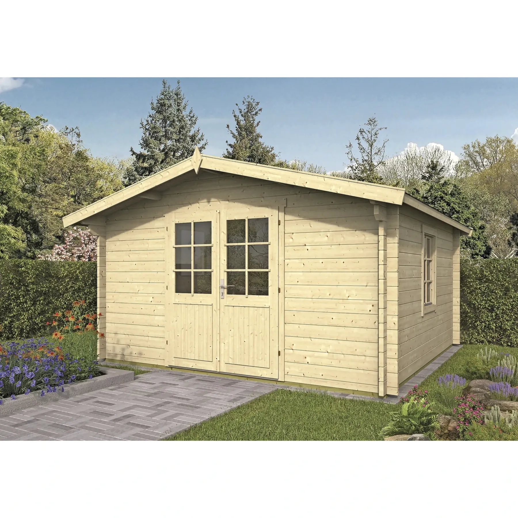 Bjælkehytter ^ BYGNORDIC THORA STANDARD HYTTE 14,4 M2