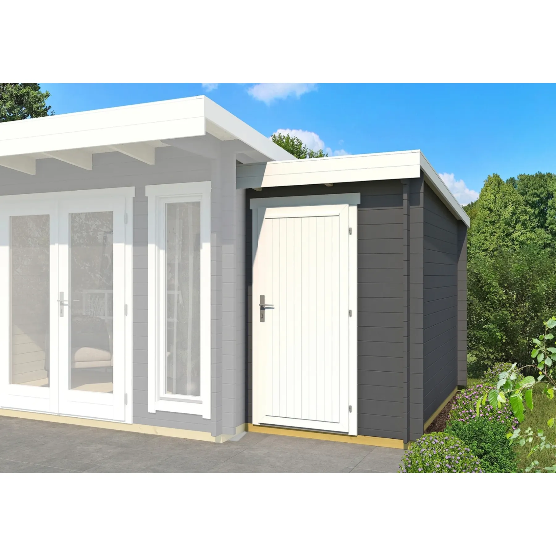 Bjælkehytter ^ BYGNORDIC TYGE TILBYGNINGSMODUL 3,42 M2