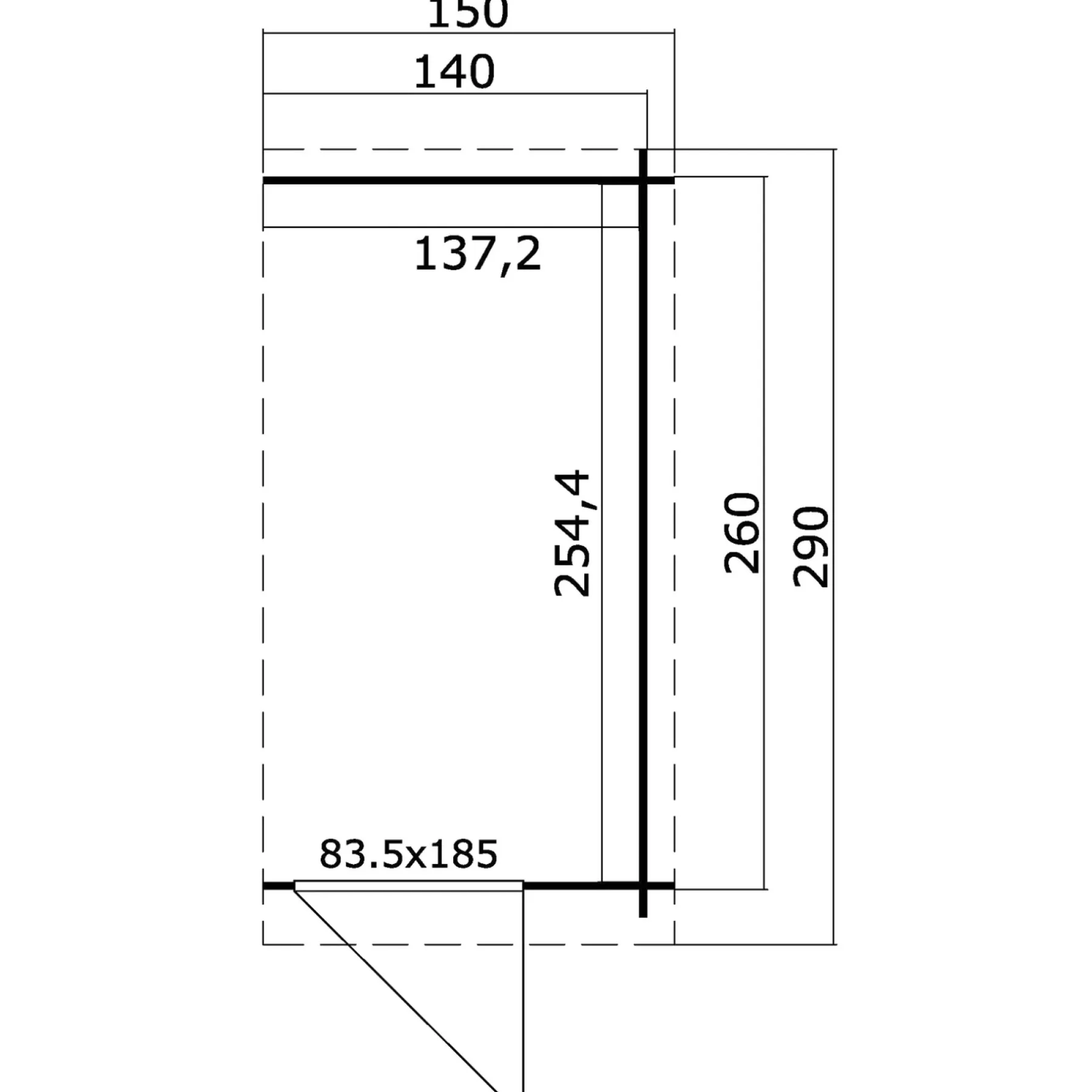 Bjælkehytter ^ BYGNORDIC TYGE TILBYGNINGSMODUL 3,42 M2