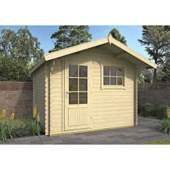 Bjælkehytter ^ BYGNORDIC UNA STANDARD HYTTE 7,8 M2