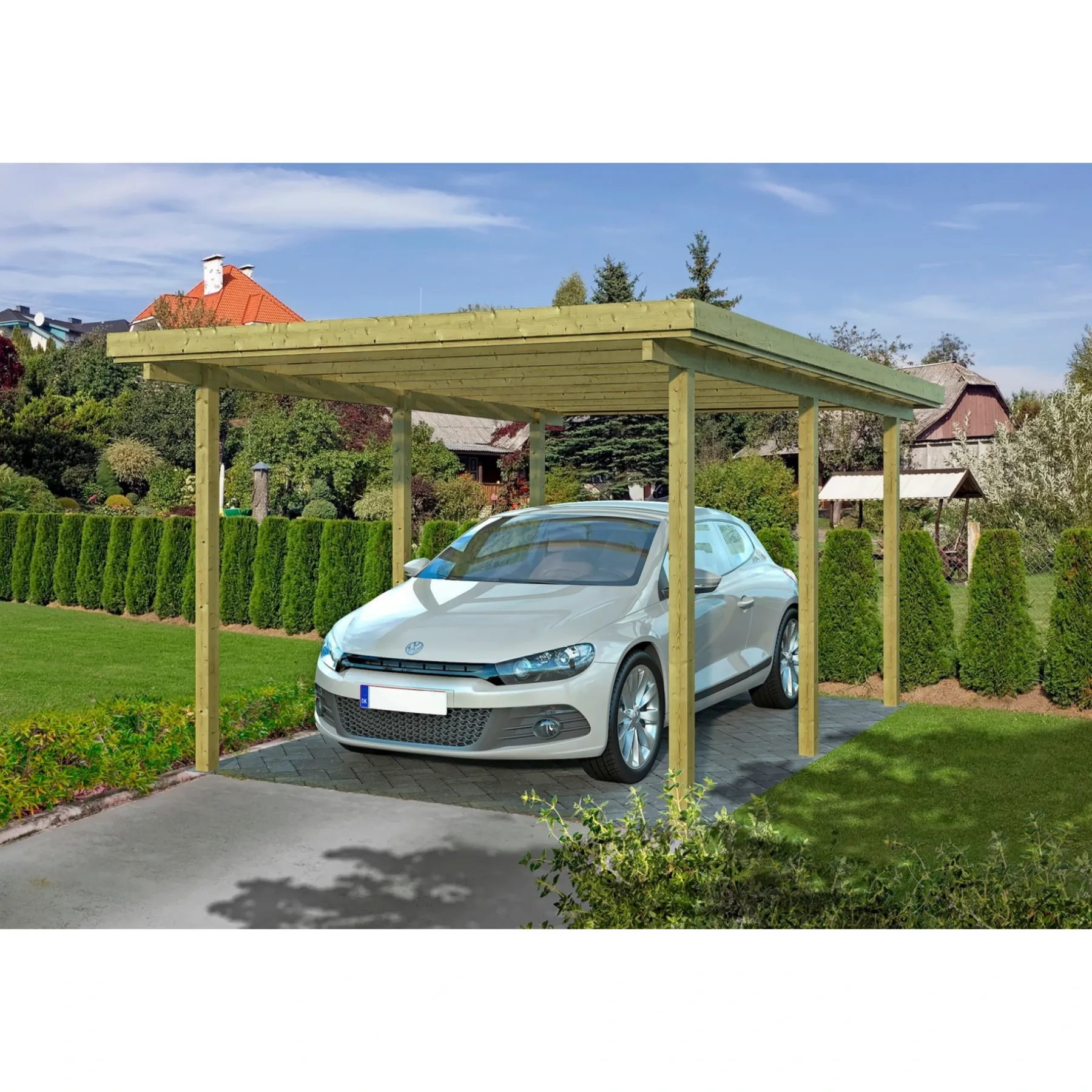 LYNGE 1.0 CARPORT 15 M²>BYG-SELV Outlet