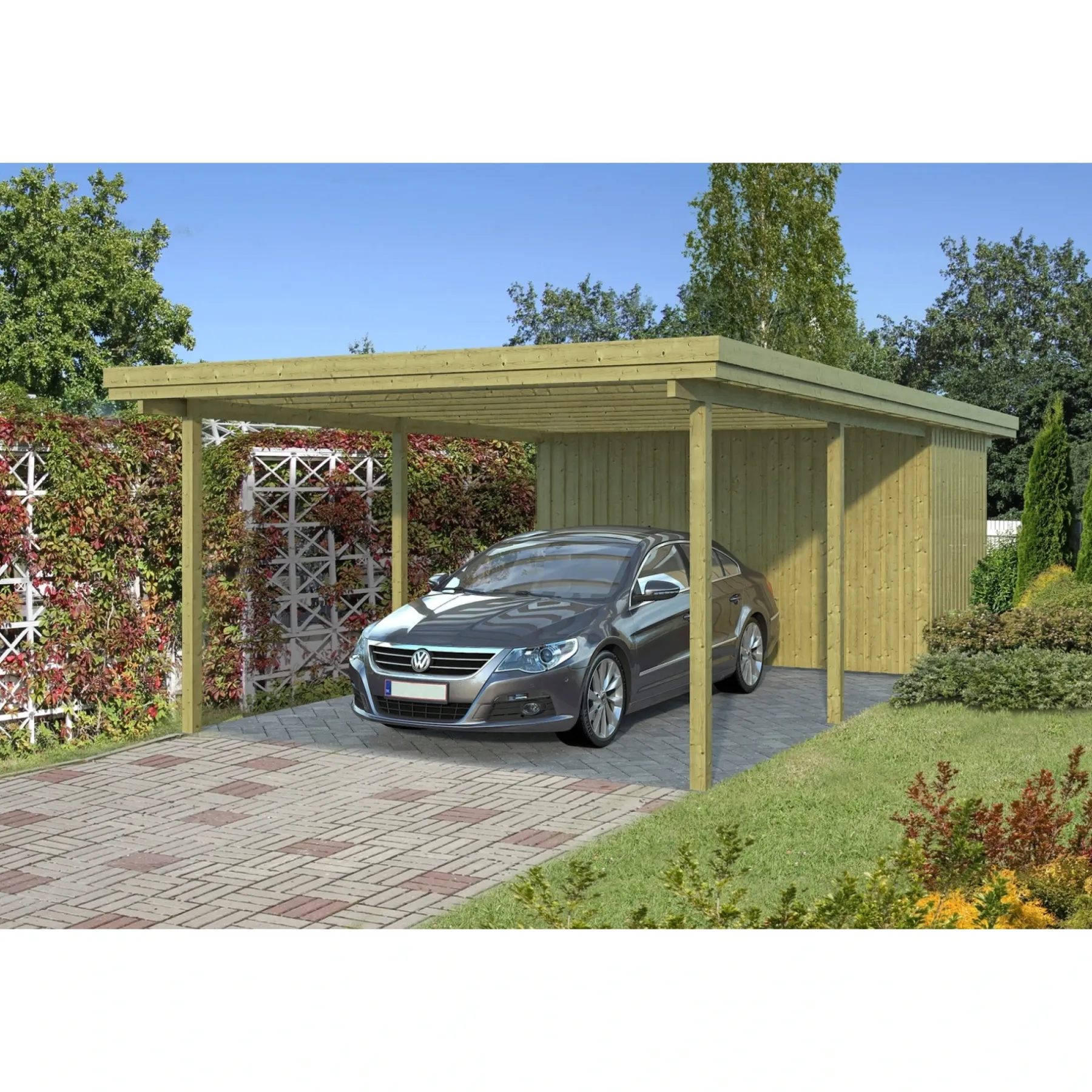 Carporte ^ BYG-SELV LYNGE 1.6 CARPORT 33 M2