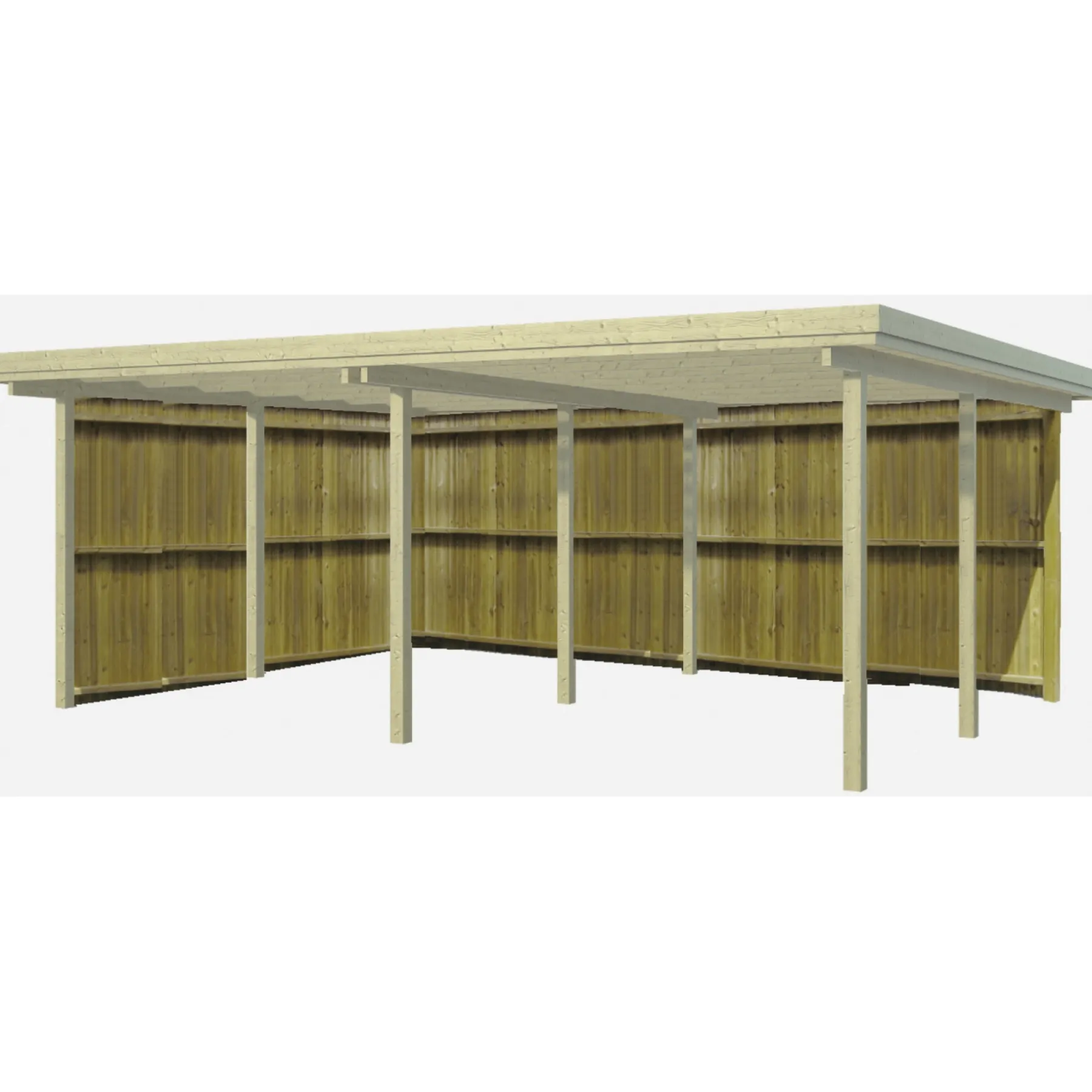 Carporte ^ BYG-SELV LYNGE 2.0 INKL. BEKLÆDNING CARPORT 29 M2