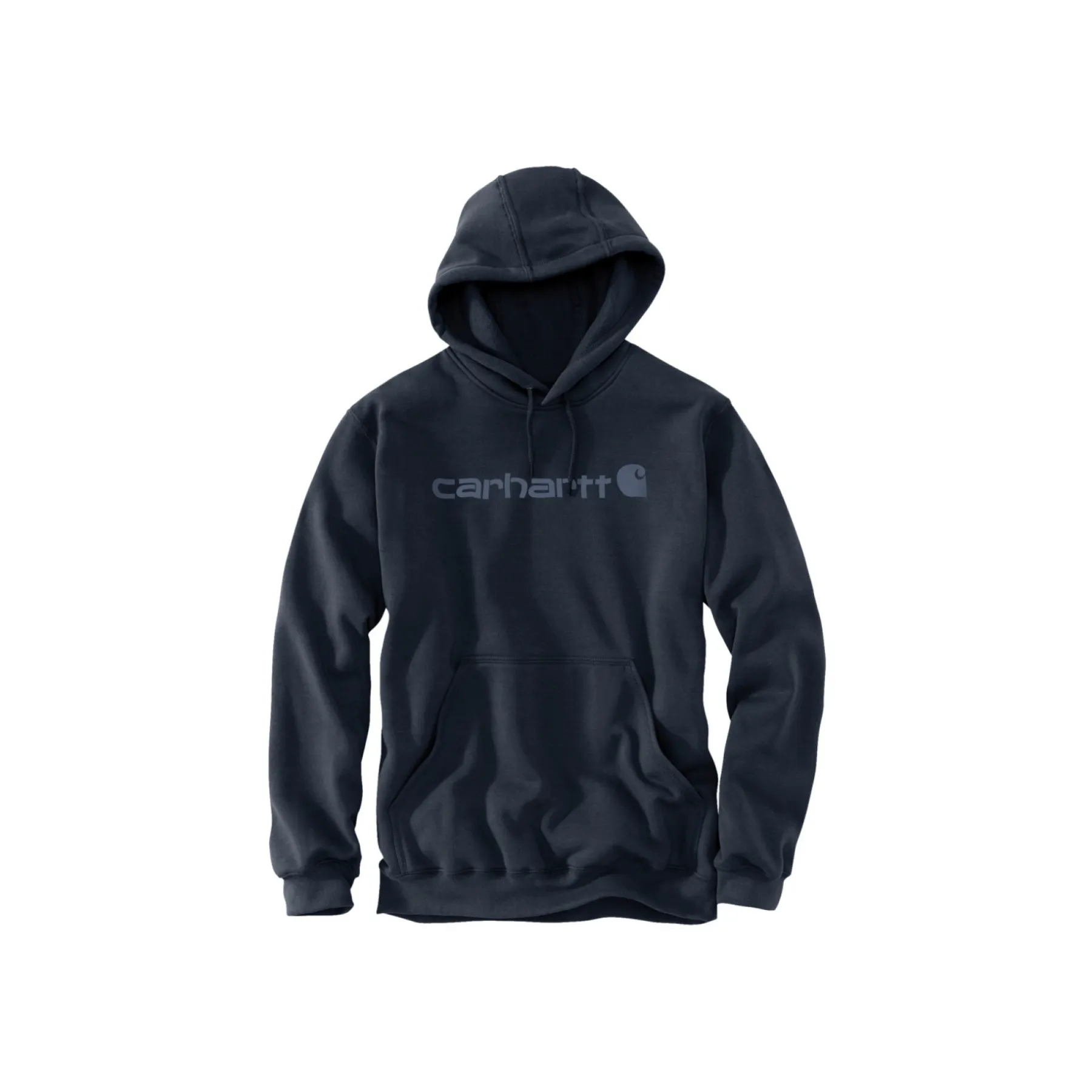 Trøjer & T-Shirts ^ Carhartt MARQUETTE LOGO SWEATSHIRT HÆTTETRØJE S NAVY BLÅ