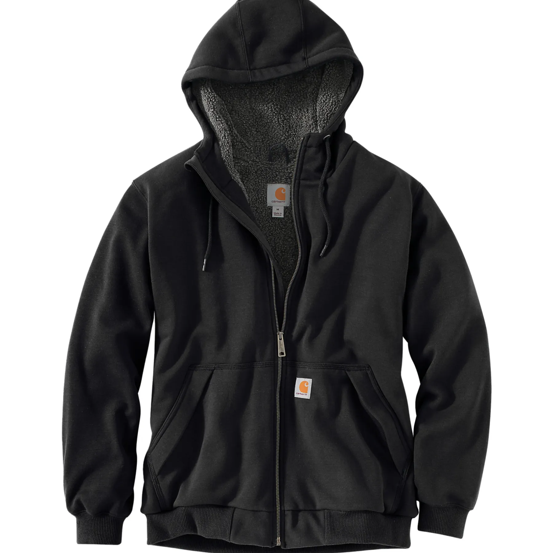 Trøjer & T-Shirts ^ Carhartt SHERPA LINED MIDWEIGHT ZIP SWEATJAKKE L SORT