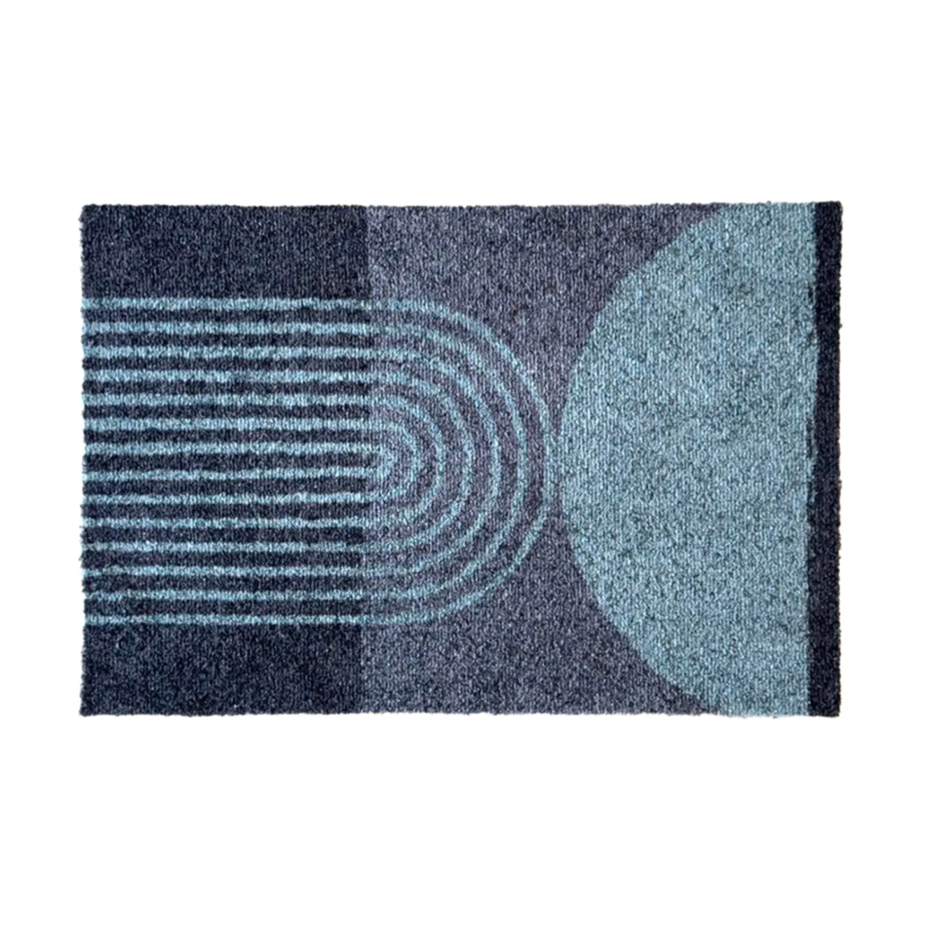 Boligindretning ^ Clean Carpet CC-DESIGN DØRMÅTTE 50X75 CM TURKIS/GRÅ