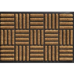 GUMMIMÅTTE DØRMÅTTE 40X60 NATUR/SORT>Clean Carpet Online