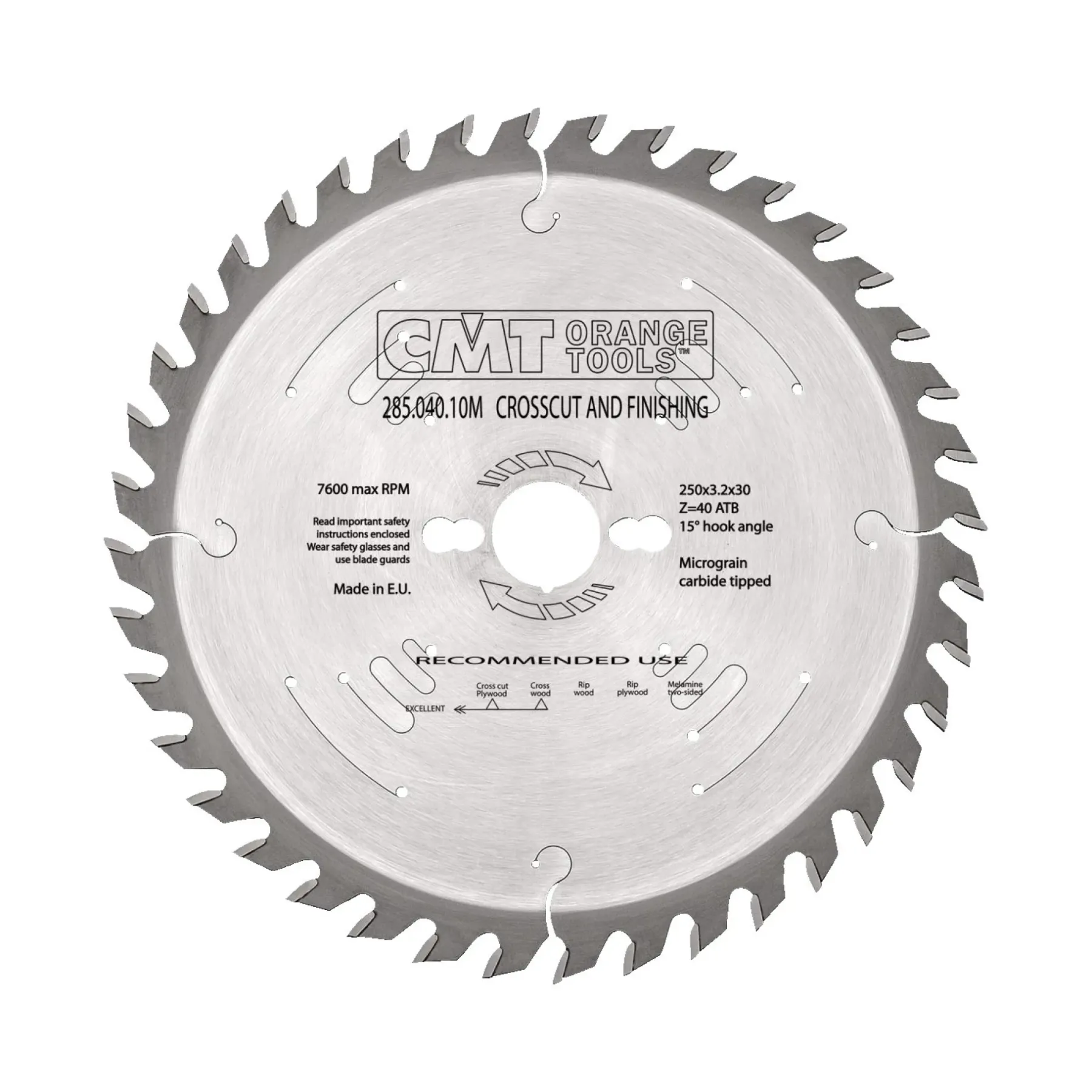 Tilbehør Elværktøj ^ CMT Z40UW RUNDSAVKLINGE 250X3,2X30 MM